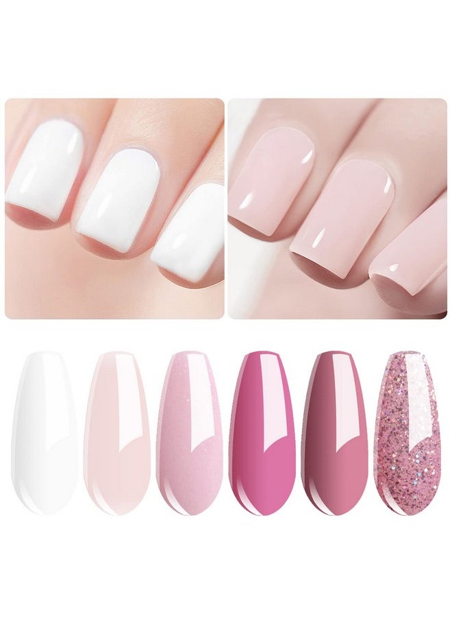 Vishine Gel Nail Polish Starter Kit with 48W SUNOne UV LED Nail Lamp Speed Dryer Manicure Tools 6 Pretty Colors Gel Polish Base and Top Coat #01