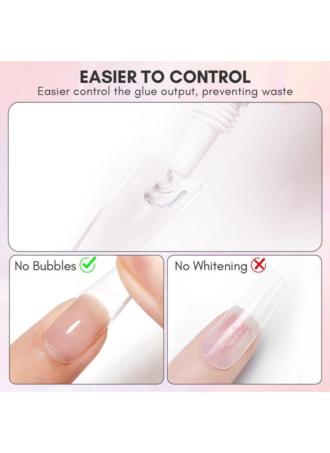 Makartt Gel Nail Glue for Press On Nails - Super Strong 3 in 1 Solid Nail Glue Gel for False Nail Tips, 30ml UV Nail Gel, Long Lasting Manicure Bond, Curing Needed, Pack of 2
