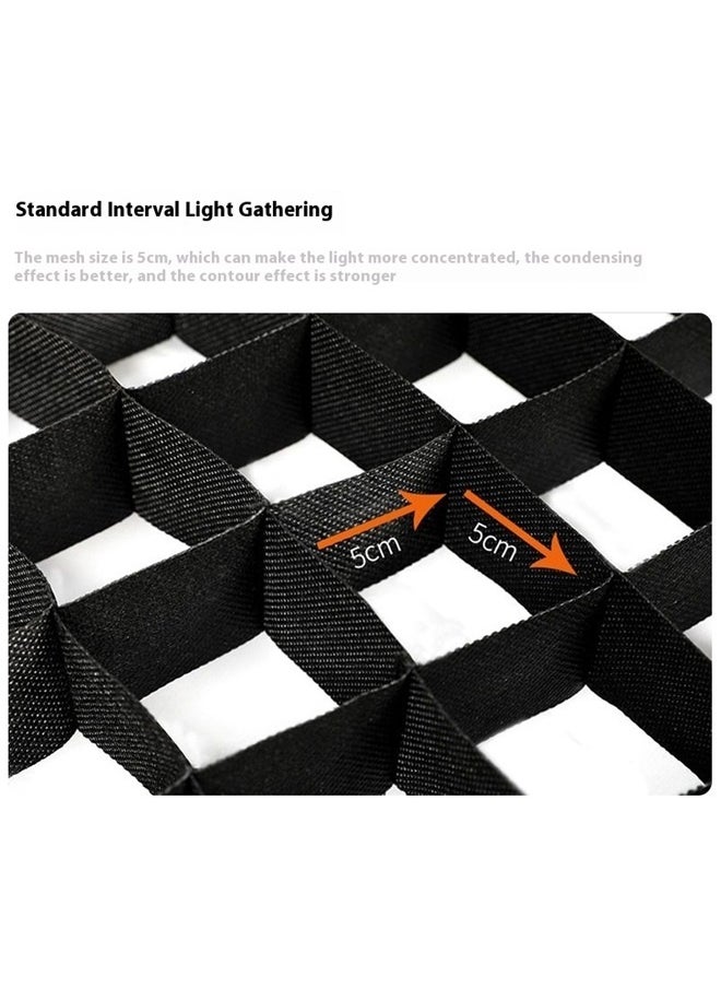 50x70cm Rectangle Strip Softbox Honeycomb Grid （Grid Only）Internal adhesive style,Rectangular Softbox Quick Release Soft Box with Bowens Mount Diffusers Grid