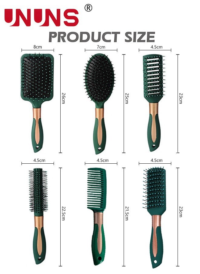6 Pcs Different Styles Of Kids Brush Comb Set,For Kids Toddlers Girls Boys,Premium Workmanship,Kid-friendly Set