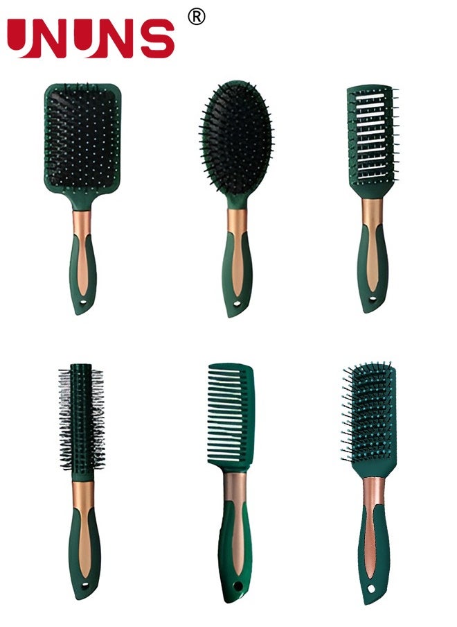 6 Pcs Different Styles Of Kids Brush Comb Set,For Kids Toddlers Girls Boys,Premium Workmanship,Kid-friendly Set