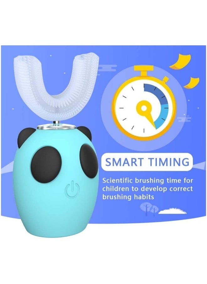 360° Children's U-Shape Automatic Toothbrush, U-Shape Ultrasonic Toothbrush, 3 Modes, Full Mouth Baby Toothbrush, Clean Toothbrush for 7-15 Years Olds