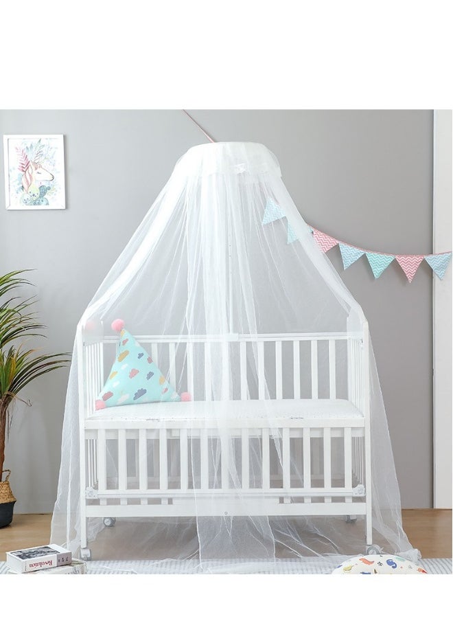 Mosquito Net With Stand White Suitable For Baby Crib Up To 160 * 80Cm