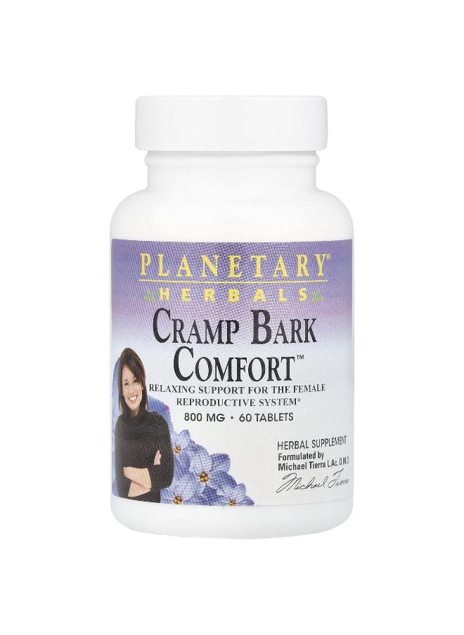Planetary Herbals, Cramp Bark Comfort™, 800 mg, 60 Tablets (400 mg per Tablet)