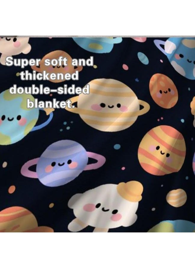 Children's or student cartoon flannel thin blanket (warm and comfortable, suitable for sleep, games) 100cm*150cm
