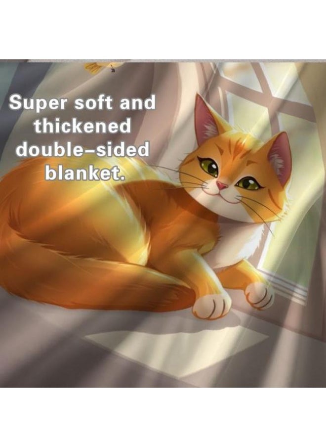 Children's or student cartoon flannel thin blanket (warm and comfortable, suitable for sleep, games) 100cm*150cm - 343