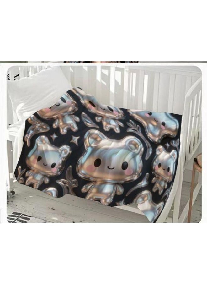Children's or student cartoon flannel thin blanket (warm and comfortable, suitable for sleep, games) 100cm*150cm