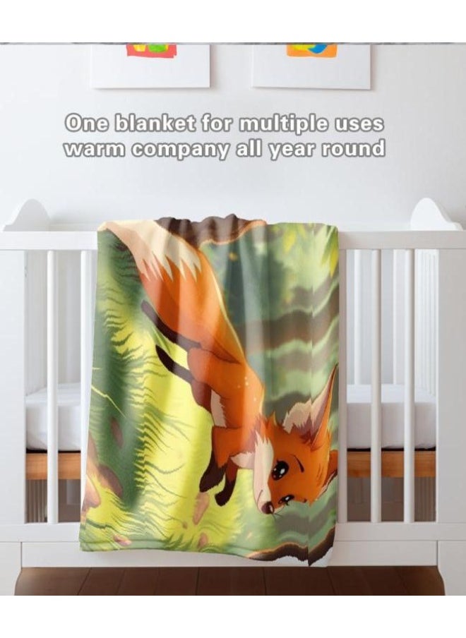 Children's or student cartoon flannel thin blanket (warm and comfortable, suitable for sleep, games) 100cm*150cm - 281