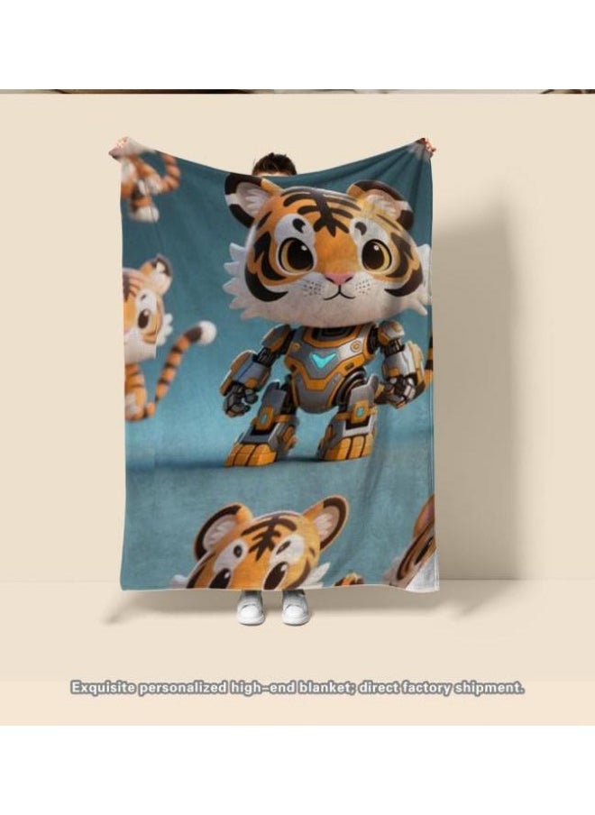 Children's or student cartoon flannel thin blanket (warm and comfortable, suitable for sleep, games) 100cm*150cm - 843