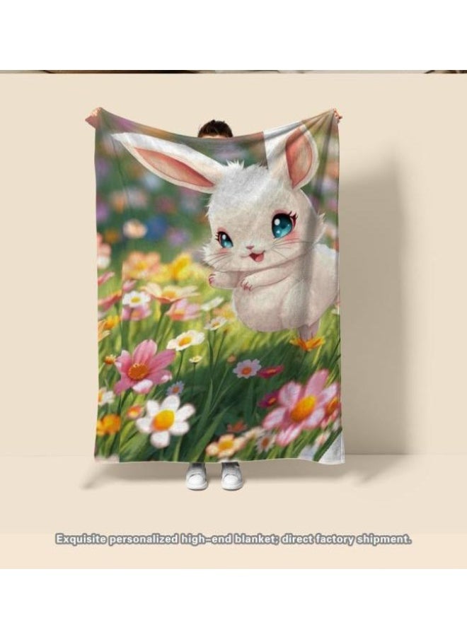 Children's or student cartoon flannel thin blanket (warm and comfortable, suitable for sleep, games) 100cm*150cm - 270