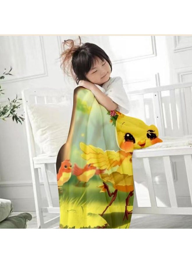 Children's or student cartoon flannel thin blanket (warm and comfortable, suitable for sleep, games) 100cm*150cm - 76