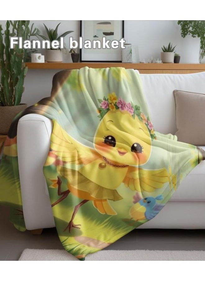 Children's or student cartoon flannel thin blanket (warm and comfortable, suitable for sleep, games) 100cm*150cm - 76