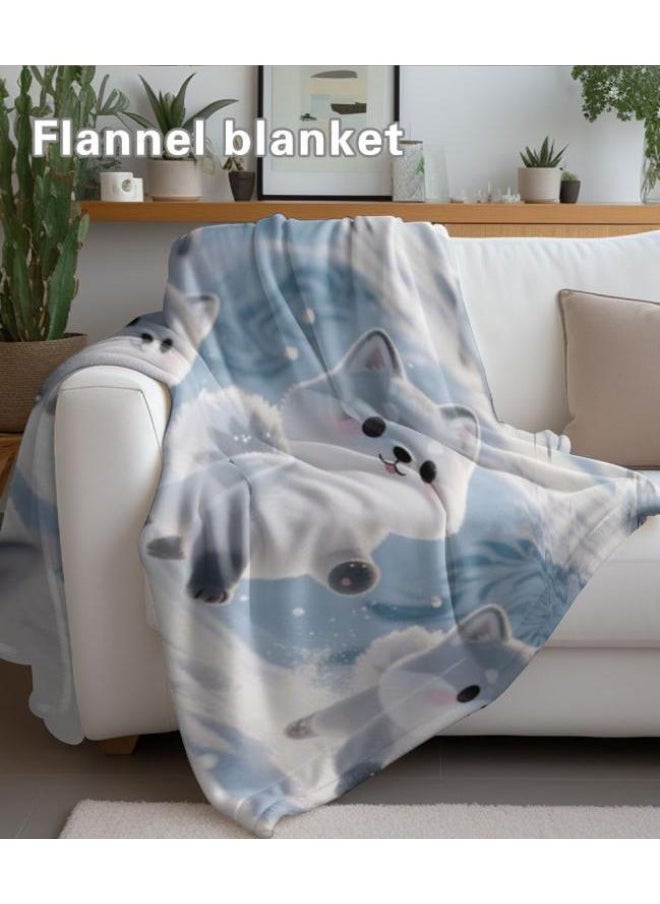 Children's or student cartoon flannel thin blanket (warm and comfortable, suitable for sleep, games) 100cm*150cm - 1022