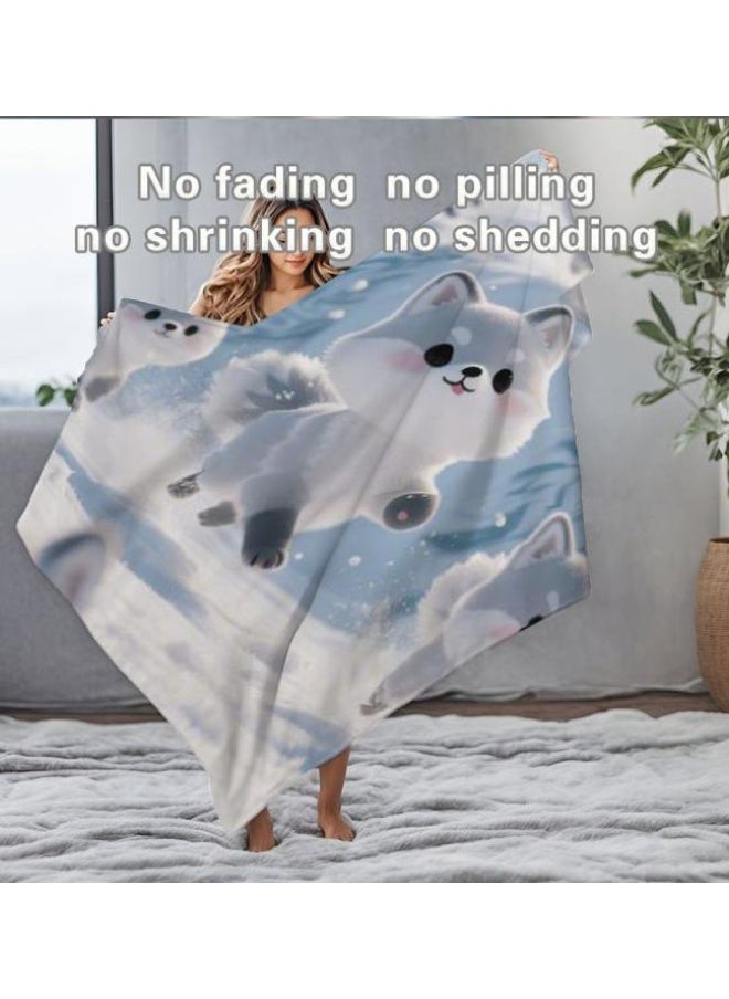 Children's or student cartoon flannel thin blanket (warm and comfortable, suitable for sleep, games) 100cm*150cm - 1022