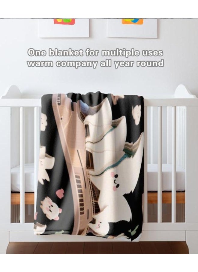 Children's or student cartoon flannel thin blanket (warm and comfortable, suitable for sleep, games) 100cm*150cm - 730