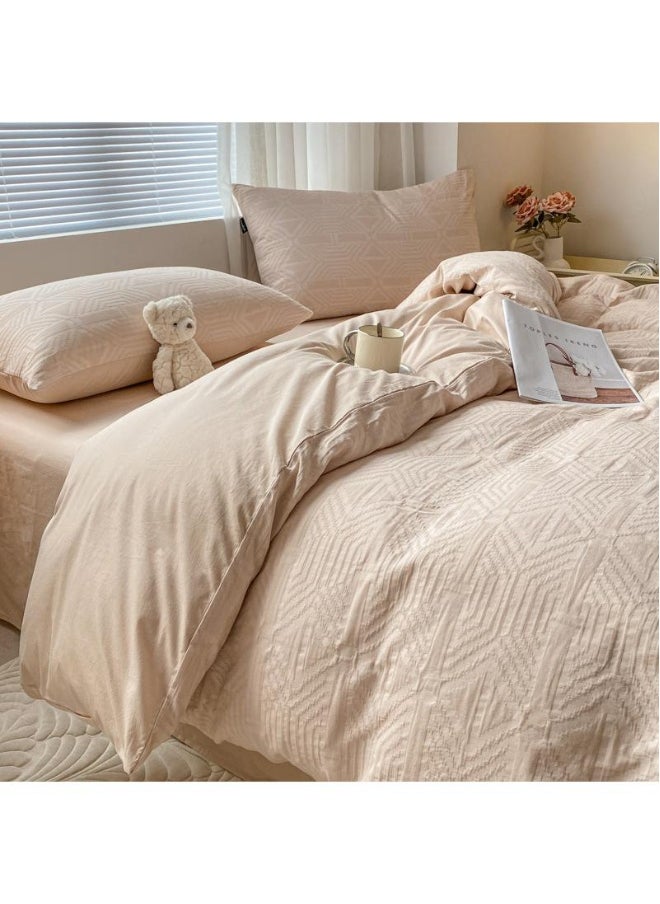 4-Piece Cotton Comfortable Set Bed Sheet Set Gift Birthday Gift Moving Gift