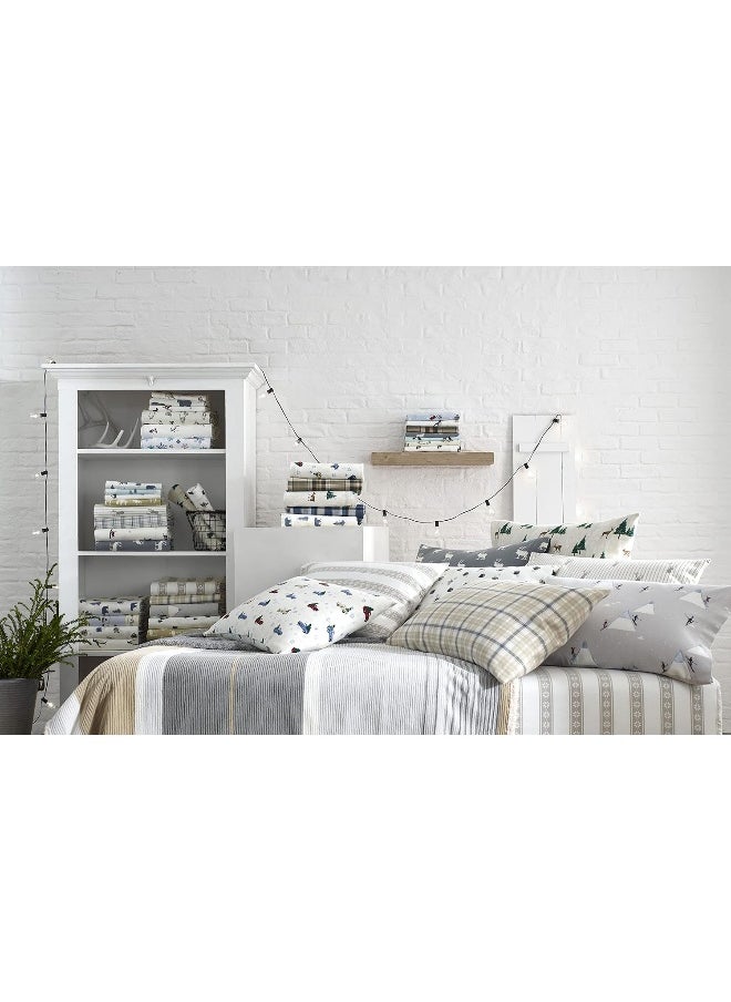 Eddie Bauer - Full Sheets, Cotton Flannel Bedding Set, Brushed for Extra Softness, Cozy Home Decor (Buckhead Ridge, Full)