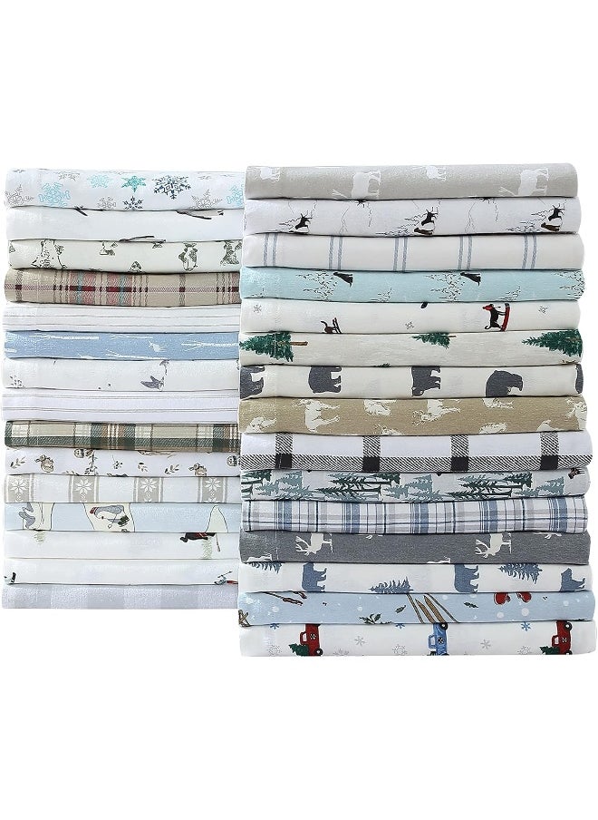 Eddie Bauer - Full Sheets, Cotton Flannel Bedding Set, Brushed for Extra Softness, Cozy Home Decor (Buckhead Ridge, Full)