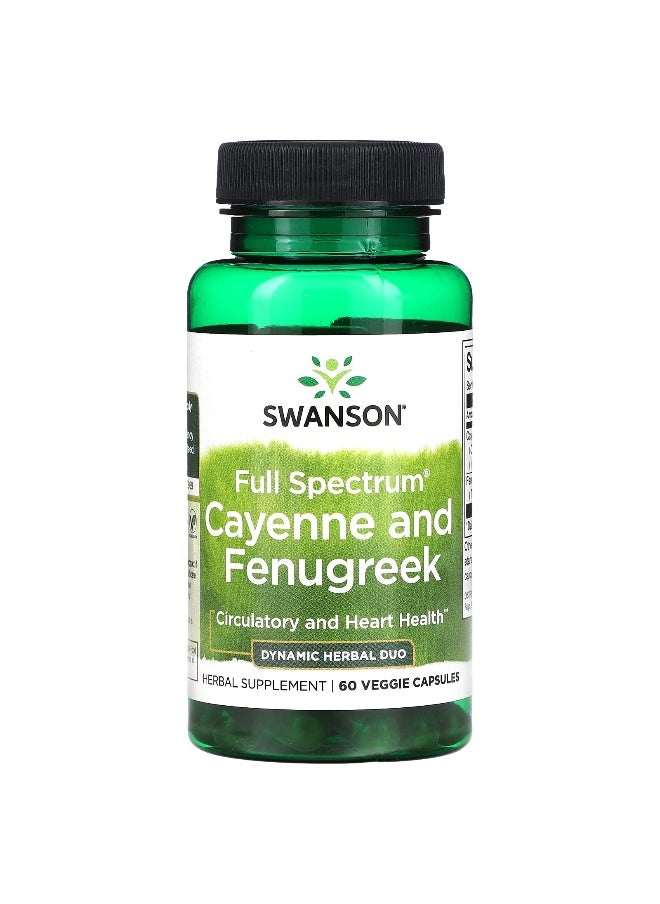 Swanson, Full Spectrum Cayenne and Fenugreek, 60 Veggie Capsules