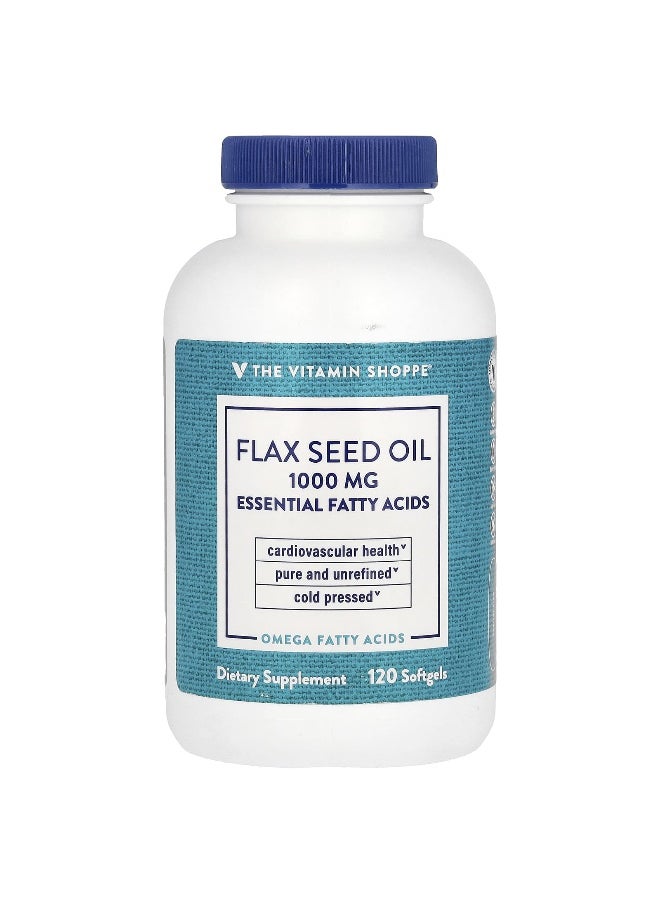 The Vitamin Shoppe, Flax Seed Oil, 1,000 mg, 120 Softgels