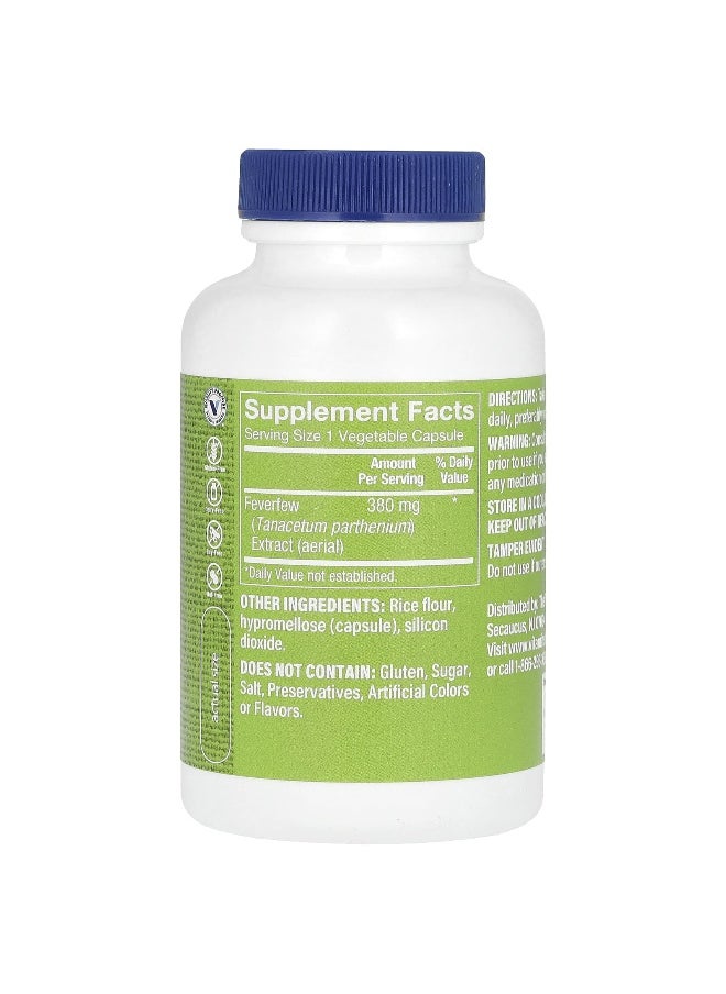 The Vitamin Shoppe, Feverfew, 380 mg, 100 Vegetable Capsules