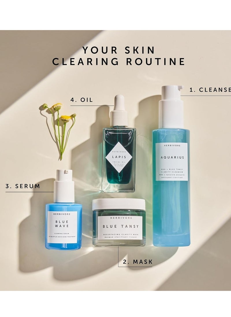 HERBIVORE Lapis Blue Tansy Face Oil – Skin-Balancing Moisturizer for Oily, Acne-Prone Skin | Redness Soothing, Azulene-Rich, Plant-based, Vegan, Cruelty-free