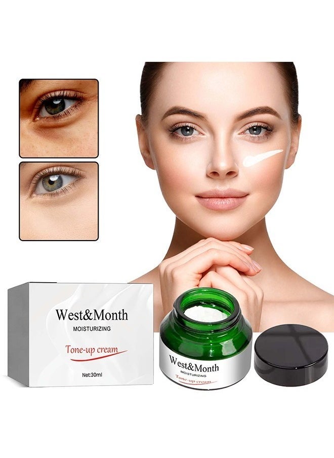 Moisturizing Tone-Up Cream, Collagen Hyaluronic Cream, Anti Aging Moisturizes Evens Skin Tone 30ml