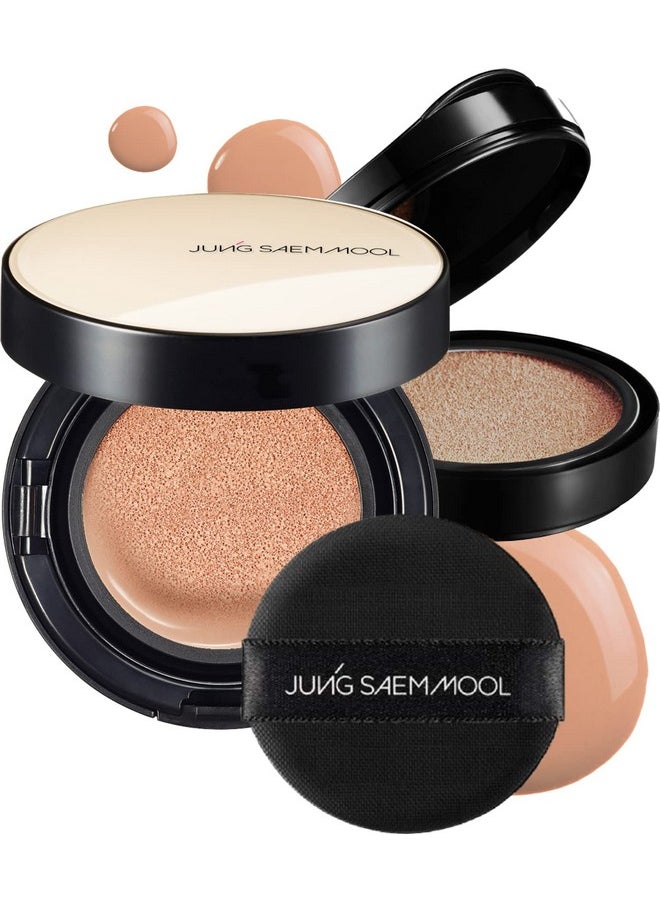 [JUNGSAEMMOOL OFFICIAL] Essential Skin Nuder Cushion (Pink Light) | Refill Included | Natural Finish | Buildable Coverage | Makeup Artist Brand | Cream Foundation