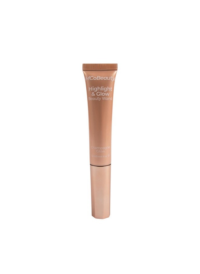 MCoBeauty Highlight & Glow Beauty Wand, Champagne Glow, Luminous Highlight for Radiance Skin, Vegan, Cruelty Free Cosmetics