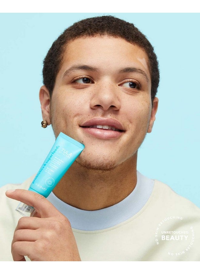 TULA Skin Care Face Filter Blurring and Moisturizing Primer - First Light, Evens the Appearance of Skin Tone & Redness, Hydrates & Improves Makeup Wear, 1fl oz