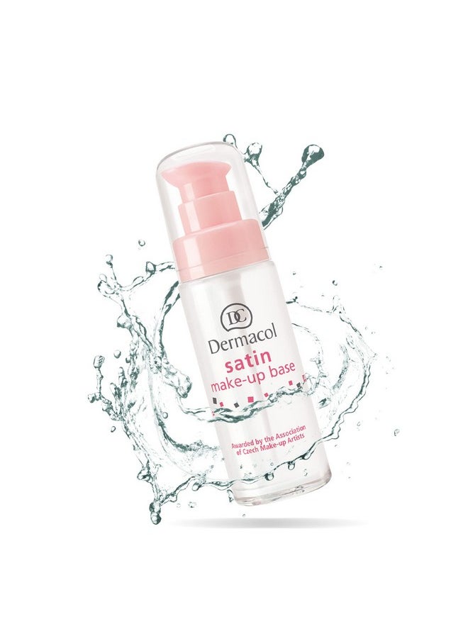 Dermacol - Satin Makeup Base, Matte Face Primer for Wrinkles and Pores, Transparent Makeup Primer for Oily Skin & Dry and Combination Skin, Easy to Blend Pore Filling Primer, No Preservatives, 30 mL