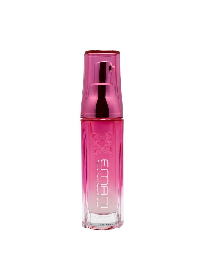 Emani Miracle 7in1 Primer Serum for Large Pores and Oily Skin, Infused With Korean Fermented Ginseng to Promote Collagen Brightening and Minimize Fine Lines Discolorations, 1.18 fl oz