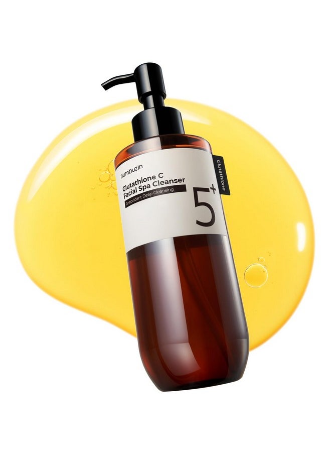 numbuzin No.5+ Glutathione C Facial Spa Cleanser | Makeup Removing Facial Cleanser | Glutathione, Vitamin C, Niacinamide | Aromatherapy, Stress Relief, Dullness, Uneven Skin Tone | 6.76 fl oz