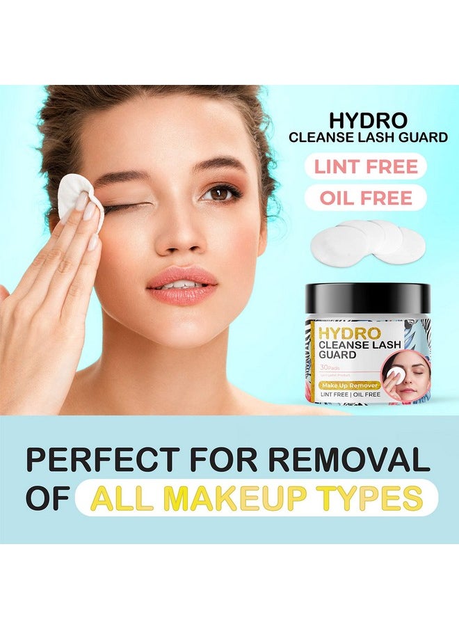 Lyon Lash Make Up Remover Cleaning Pads for Eyelash Extensions (30 Pcs)| Lint Free Silicon Pads| No Damage to Lash Extensions| Waterproof Makeup Removal & Facial Cleansing| Eyelash Extension Supplies