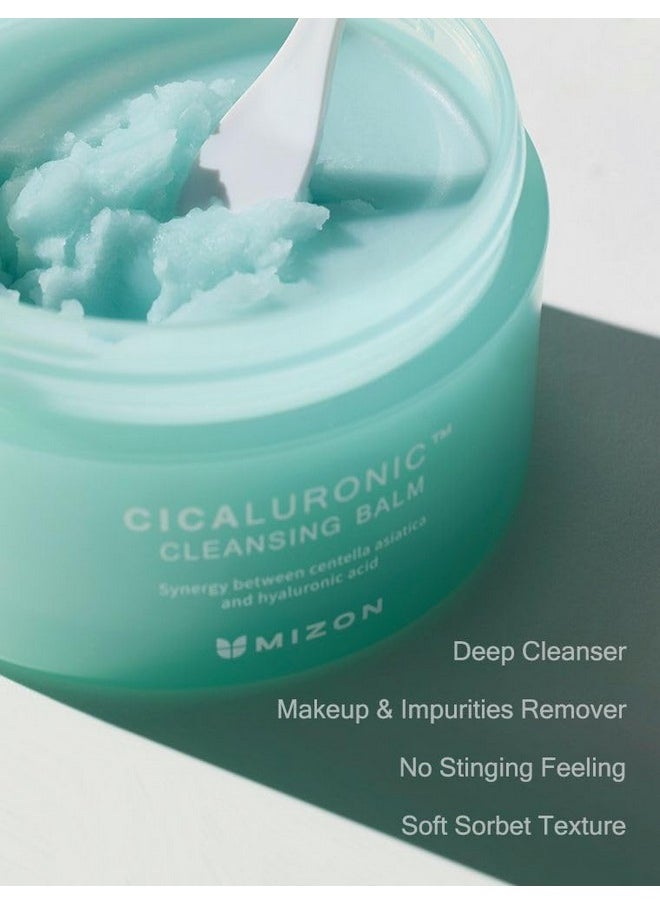MIZON Cicaluronic Cleansing Balm, Makeup Remover, Centella Asiatica,Hyaluronic Acid, One Step Cleansing (2.7 fl oz)