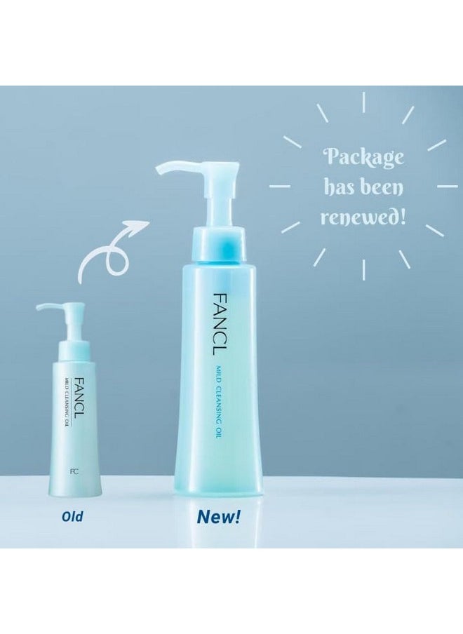 FANCL Mild Cleansing Oil, Japanese Facial Cleansing Oil, Makeup Remover, 100% Preservative Free, Clean Skincare for Sensitive Skin [US Package]