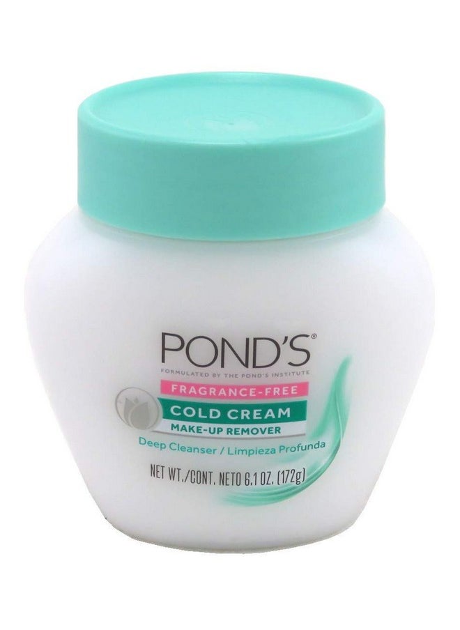 Ponds Cold Cream Make-Up Remover Fragrance-Free 6.1 Ounce (Pack of 2)