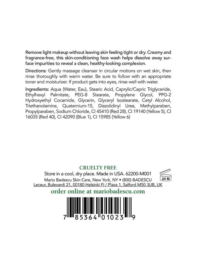 Mario Badescu Makeup Remover Soap for Combination, Dry and Sensitive Skin | Oil Free Cleanser that Hydrates Skin |Formulated with Glycerin | 6 FL OZ
