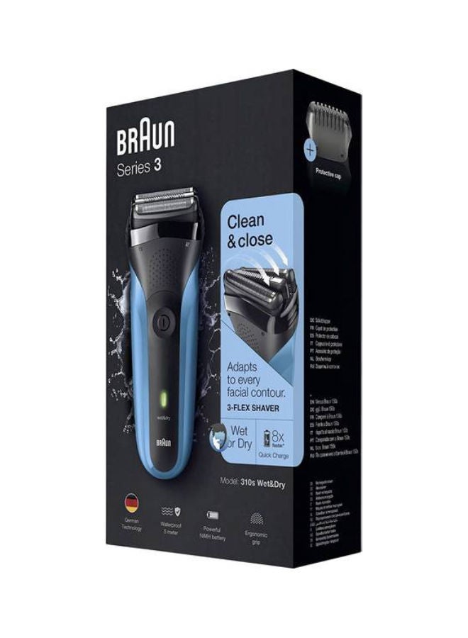 Series 3 310s Rechargeable Wet&Dry Electric Shaver Blue/Black