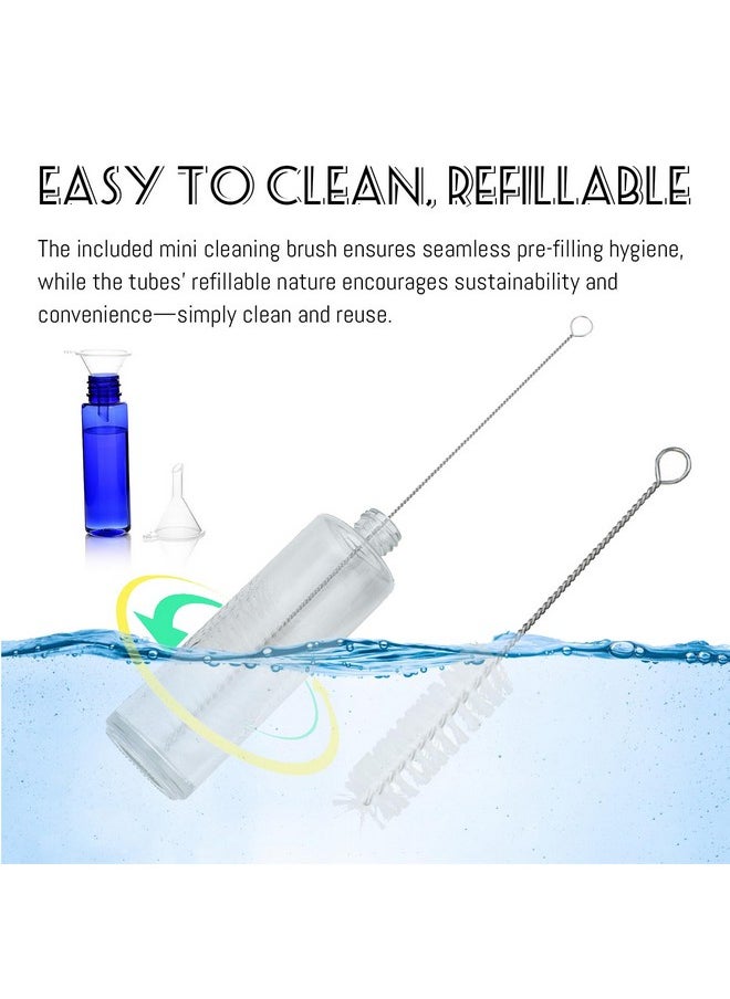 Empty Mascara Tube and Wand Glass, Empty Lip Gloss Tubes with Mascara Wands, Refillable Empty Makeup Containers Clear Mascara Tube, Empty Eyelash Cream Container Bottle (A+B)