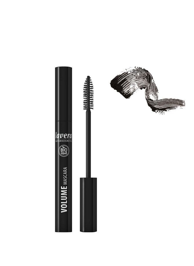 lavera Volume Mascara - Black - Voluminous Mascara with Shea Butter & Sunflower Oil for Lang Lasting Results - Eye Make Up - Black Mascara - PETA Certified - Vegan - Made in Germany - 0.3 Fl Oz
