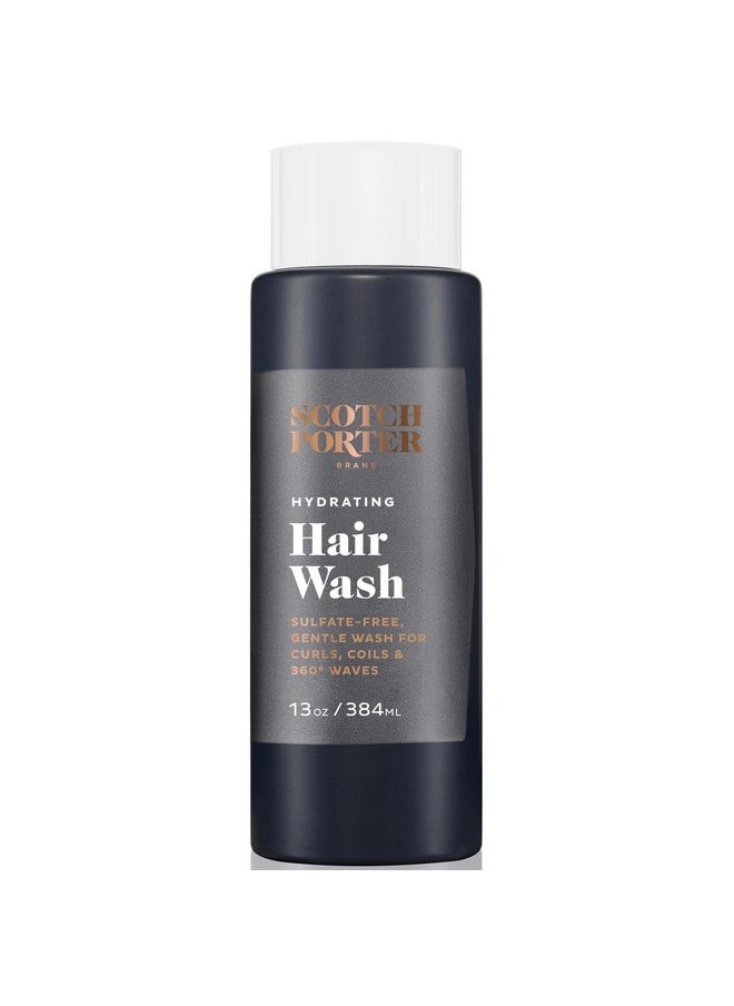 Scotch Porter Hydrating Hair Wash for Men | Gentle Shampoo Promotes Softness, Shine & Scalp Health | Free of Parabens, Sulfates & Silicones | Vegan | 13oz