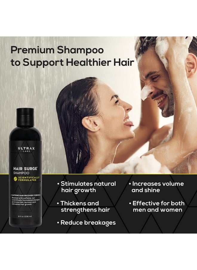 Ultrax Labs Hair Growth Shampoo for Thinning Hair and Hair Loss Shampoo for Women and Men, Hair Surge 8oz. | 2 Pack