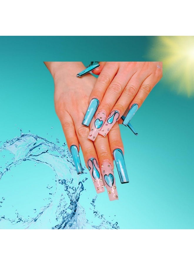 XL Square Gel Nail Tips | NABulous | Soft Gel Nail Tips | Square Shape | XL Length | Full Cover & Pre-shaped Tips | False Press On Nail Extensions (Square XL)