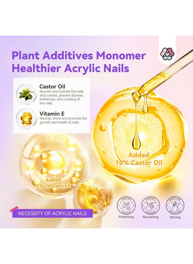 Saviland 8OZ EMA Acrylic Liquid Monomer: Pure EMA Odorless Liquid Monomer Professional Nail Monomer Liquid Kit for Acrylic Powder with Acrylic Brush Dappen Dish Nail Table Mat Nail Tech Salon