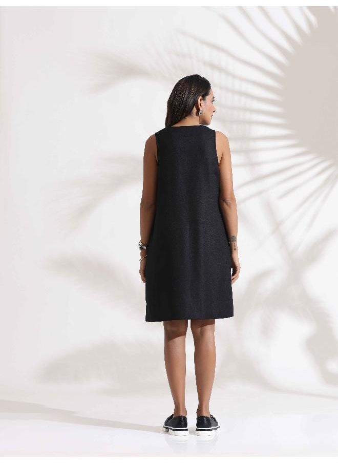 Black Slub Dress