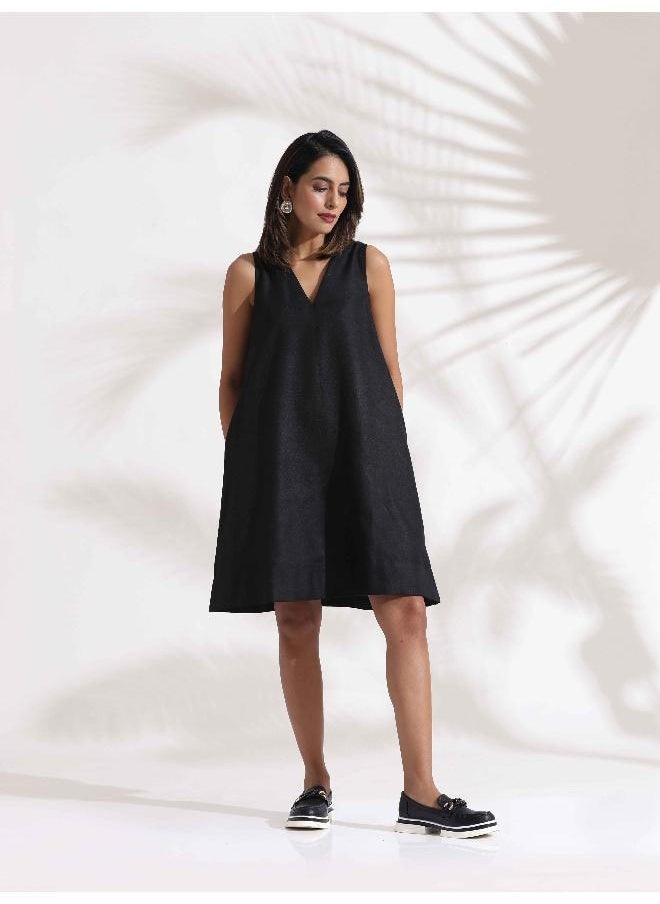 Black Slub Dress