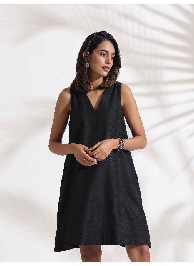Black Slub Dress