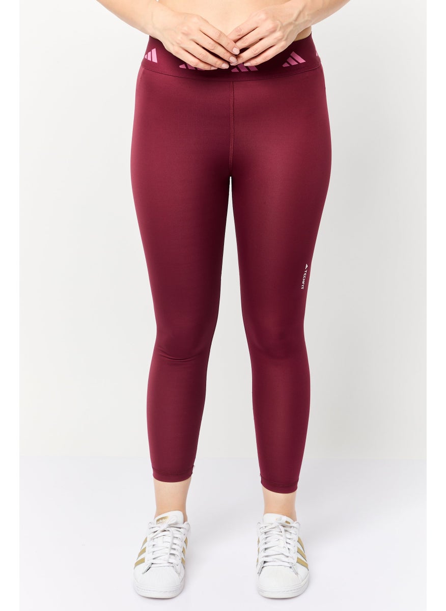 Women Sportswear Fit Training Leggings, Maroon