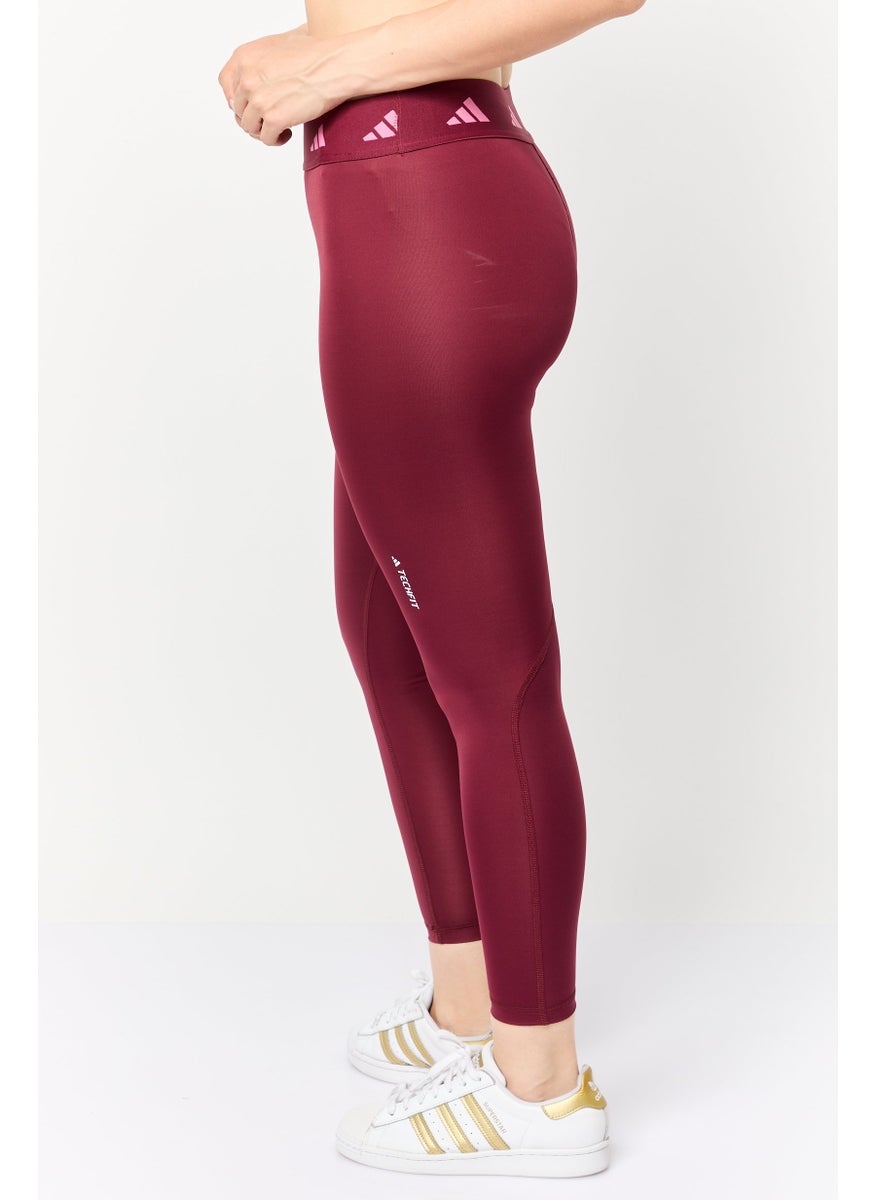 Women Sportswear Fit Training Leggings, Maroon